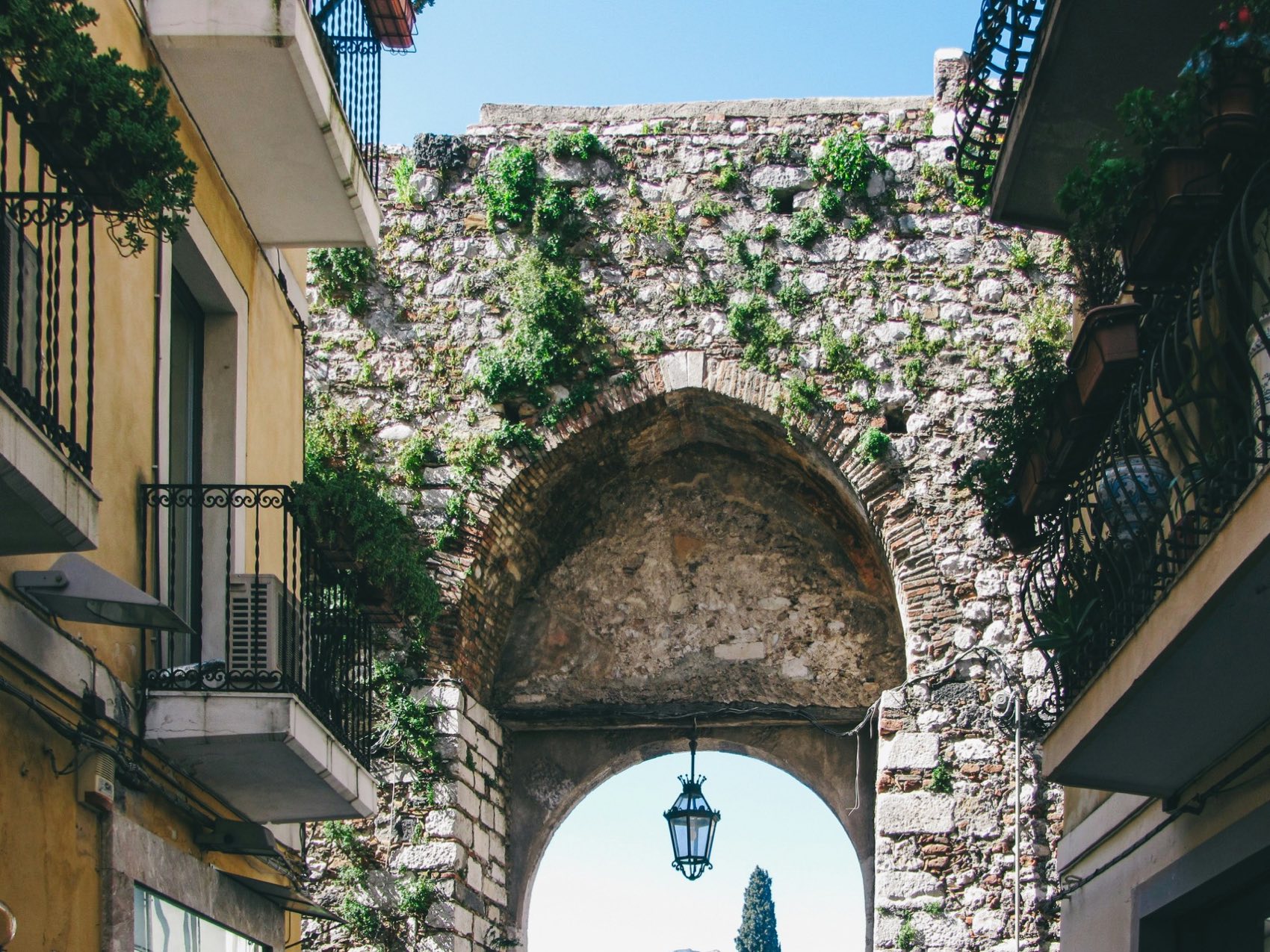 Taormina — The Corso and the Theatre in Taormina
