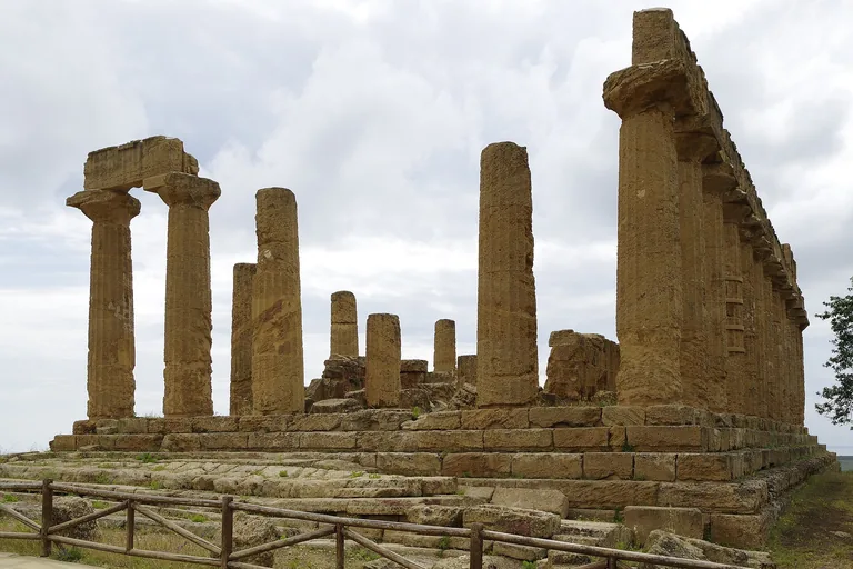 Standing columns of the Temple of Juno at Agrigento.