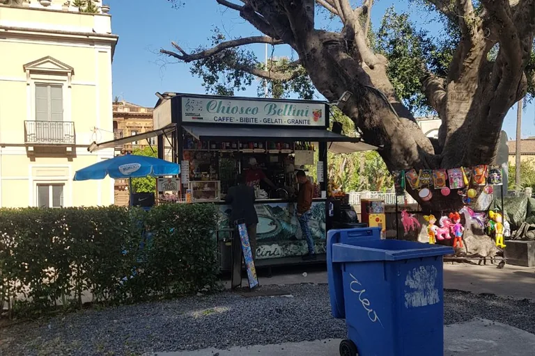 The Bellini drinks kiosk on Via Etnea in Catania.