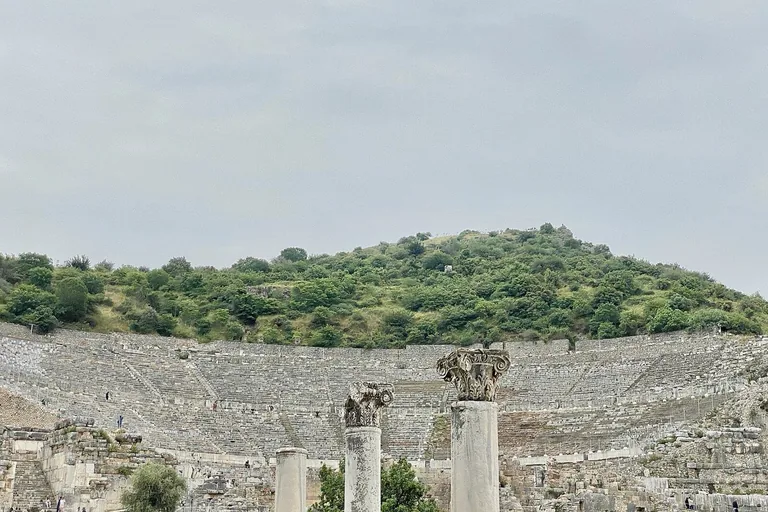 The Great Theatre cavea built into Panayırdağ