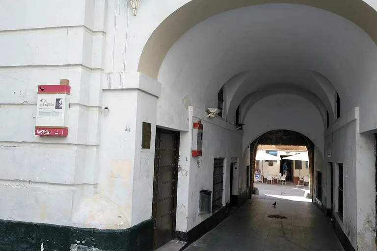 The vaulted passage through the former sea gate