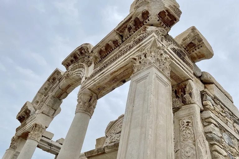 The Syrian arch of the Temple of Hadrian from below