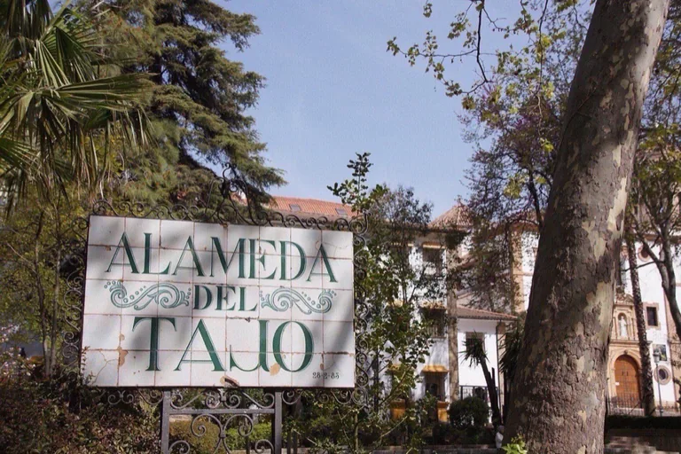 The balconies at the western end of the Alameda, above the hoya
