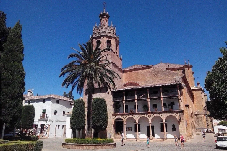 The church over the town's congregational mosque, from the square
