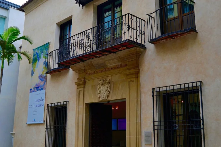 The restored Villalón Palace façade used by the Museo Carmen Thyssen Málaga