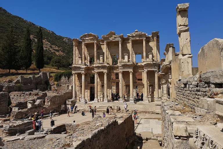 The Library of Celsus facade from the square