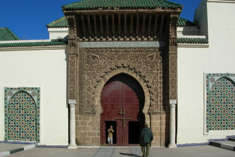 The present southern entrance to Moulay Ismail's mausoleum