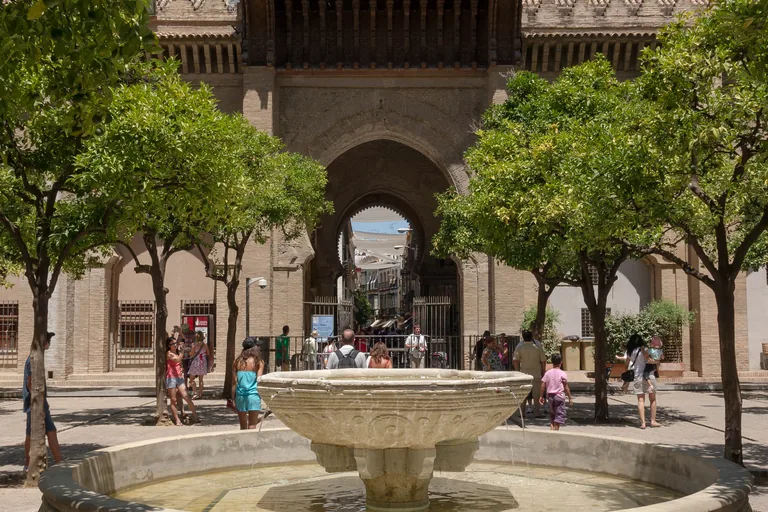 The Patio de los Naranjos with the fountain, by the Puerta del Perdón