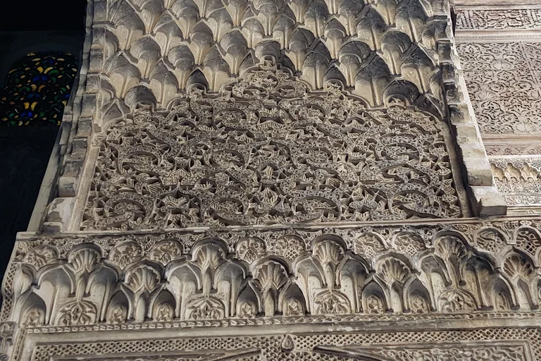 Carved stucco at Al-Attarine Madrasa