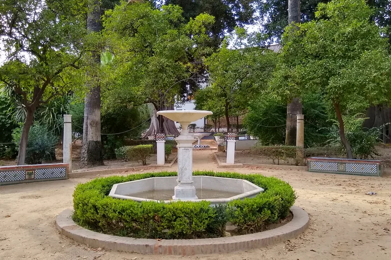A walk under the trees in the Jardines de Murillo