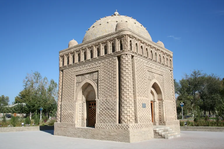 The Samanid Mausoleum, the fired-brick dynastic tomb in Samani Park