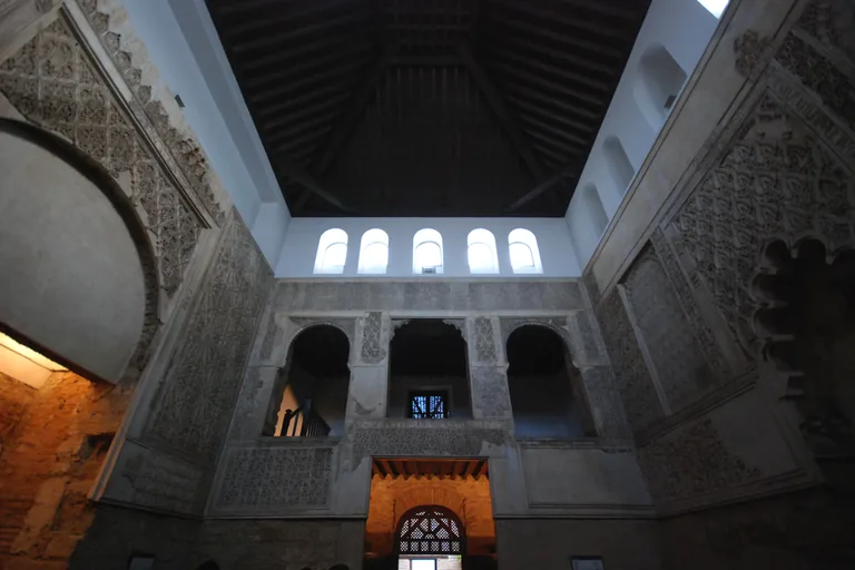 The prayer hall with its stucco inscriptions